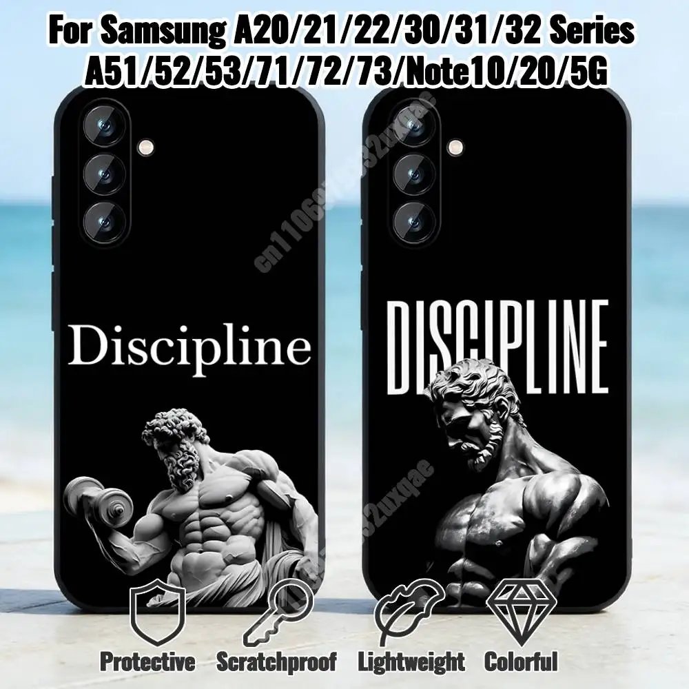 

Fitness Strength Training Phone Case for Samsung Galaxy A12 13 Note 10Pro 20Ultra A20 21 30 31 40 41 A71 72 Silicone Protector