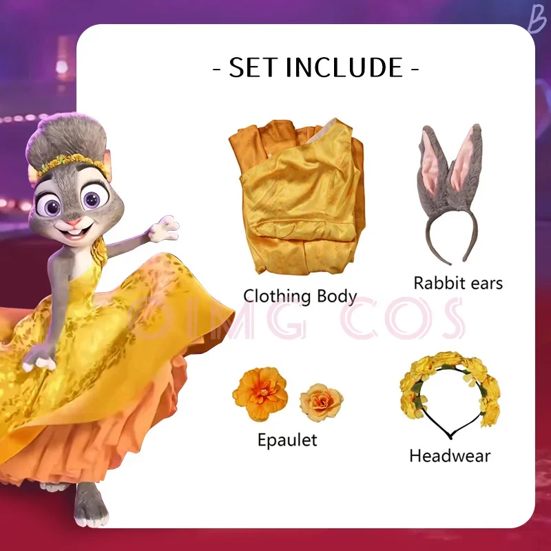 Zootopia 2 Judy Hopps Cosplay Costume Uniform Chinese Halloween Women  Costumes Game view 2