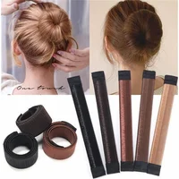 Herramientas para el cabello trenzado francés, estilismo Diy, fabricante de moños mágicos, accesorios para trenzas de cabello, esponja torcida, Donut, fabricante de moños, peinado marrón