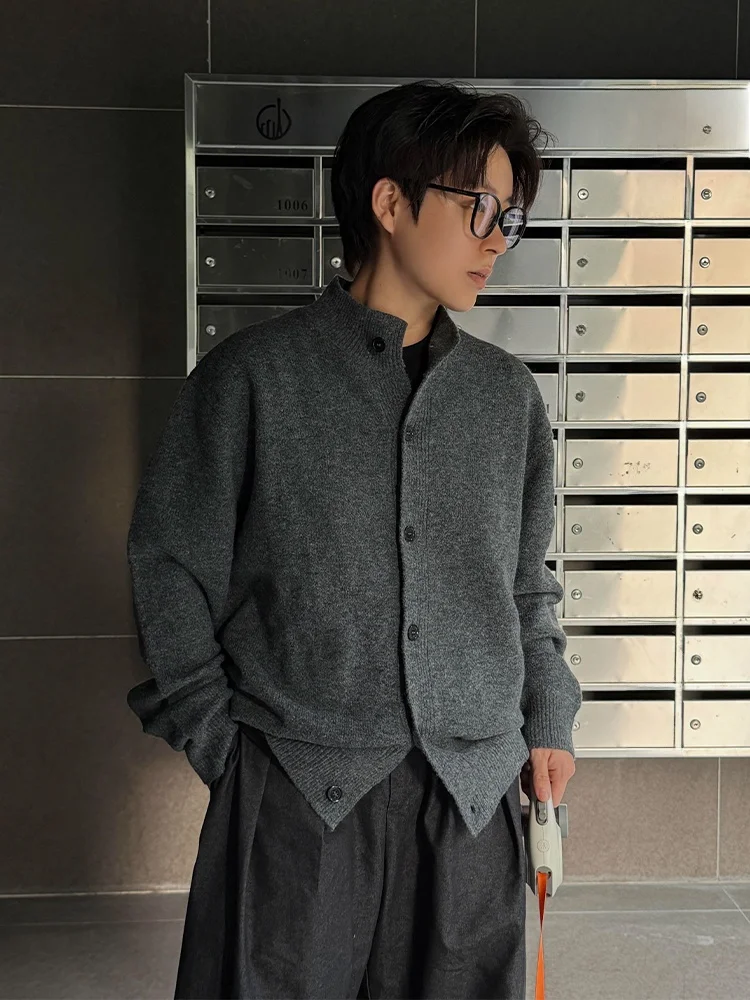 

Мужской вязаный кардиган Deep ey American Sle с воротником-стойкой, винтажный свитер Cleanfit, верхняя одежда для зимы, премиум-класс, повседневный стиль