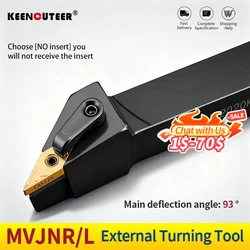1pc MVJNR2020K16 MVJNR1616K16 MVJNR2525M16 External Turning Tool Holder VNMG Carbide Inserts MVJNR Lathe Cutting Tools Set