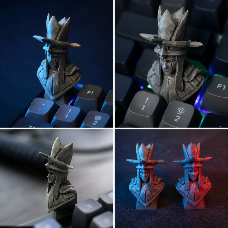 God Statue Keycaps Keycaps Resin Material Mechanical Keyboard Keycaps Anime Peripheral Personalized Keycaps Creative Gifts