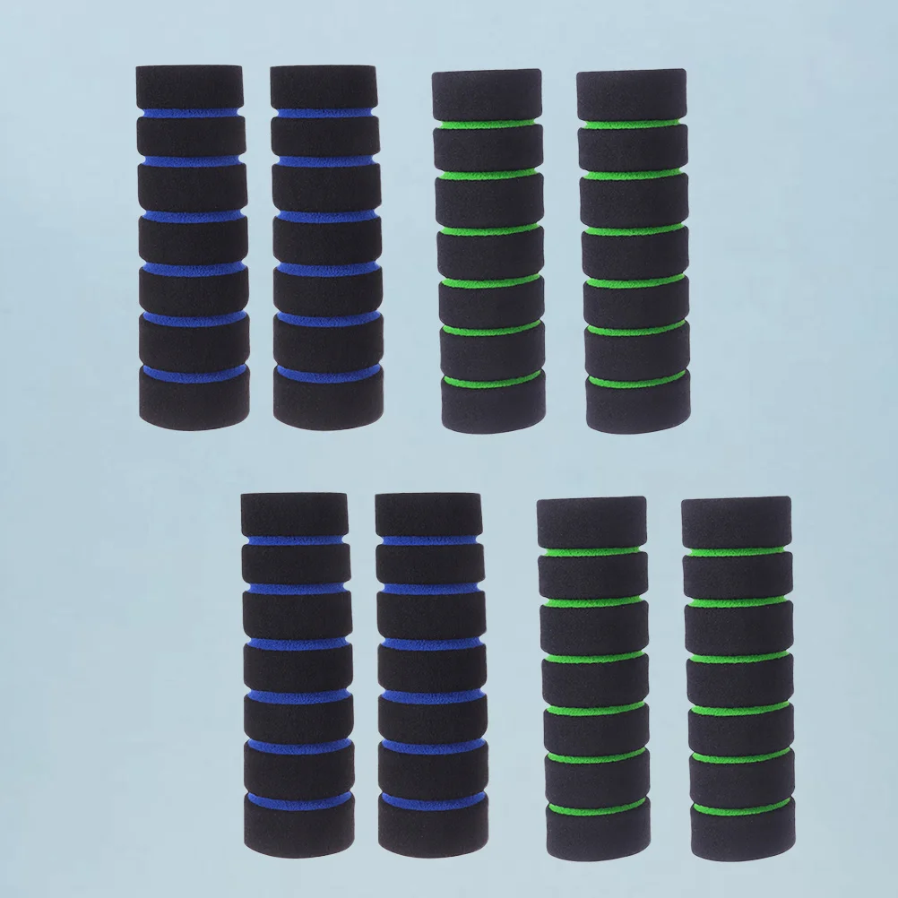 

Fitness Equipment Handlebar Grips Sponge Anti-Slip For Road Cycling Mountain Bike Rainy Weather Green Blue