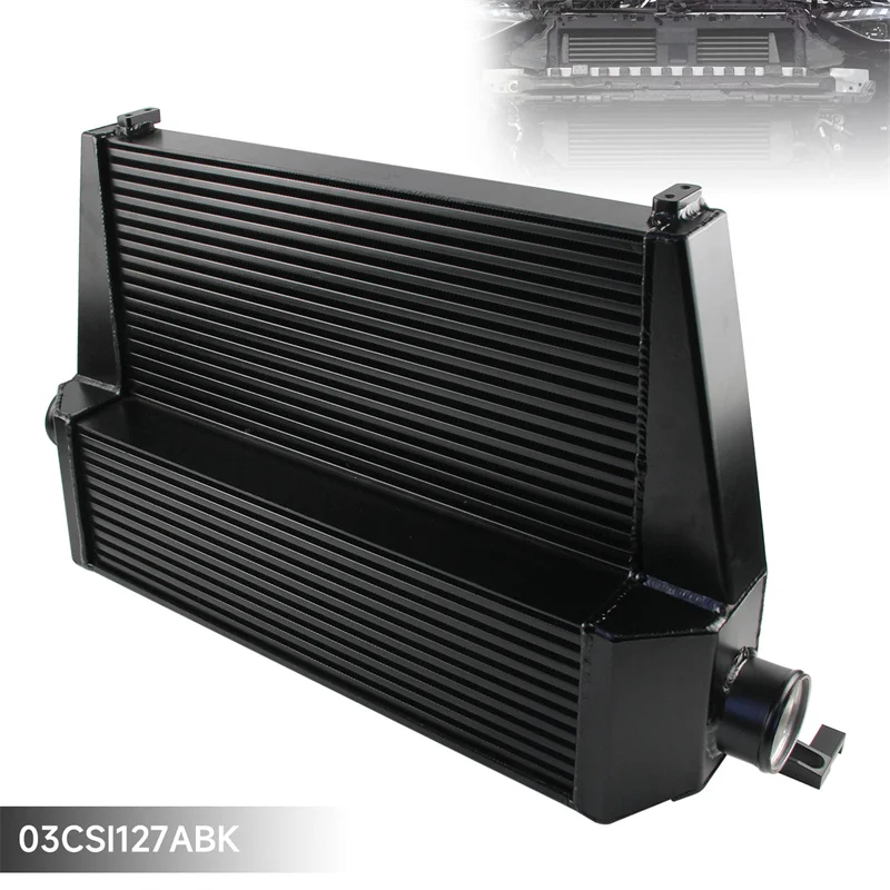 Fits for Audi A4 AIIroad B9 2.0TFSI A5 2.0T S4 S5 3.0T B9 EVO3 2018+ Front Mount Tube & Fin Intercooler Black