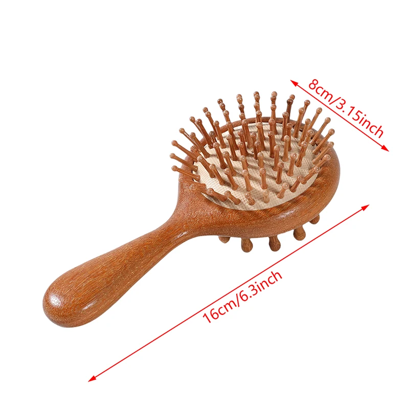 ラウンドハンドルコームスクレーピングボディマッサージャー両面経絡コーム頭皮療法マッサージコームヘッドケア天然サンダルウッド