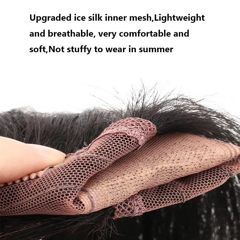 توبر شعر بشري 100% بمشبك | قطعة شعر مع مشابك قوية | لا زلة ولا الشريحة | متعدد الألوان | التسليم السريع #4