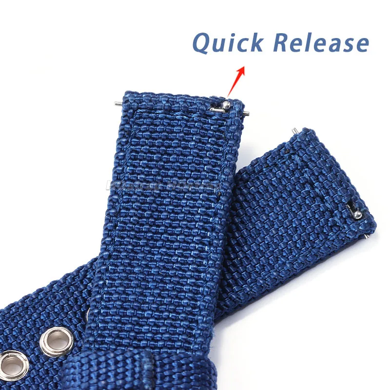 Cinturino in nylon 18mm 20mm 22mm cinturino in tela cinturino sportivo morbido e confortevole cinturino di ricambio universale a sgancio rapido