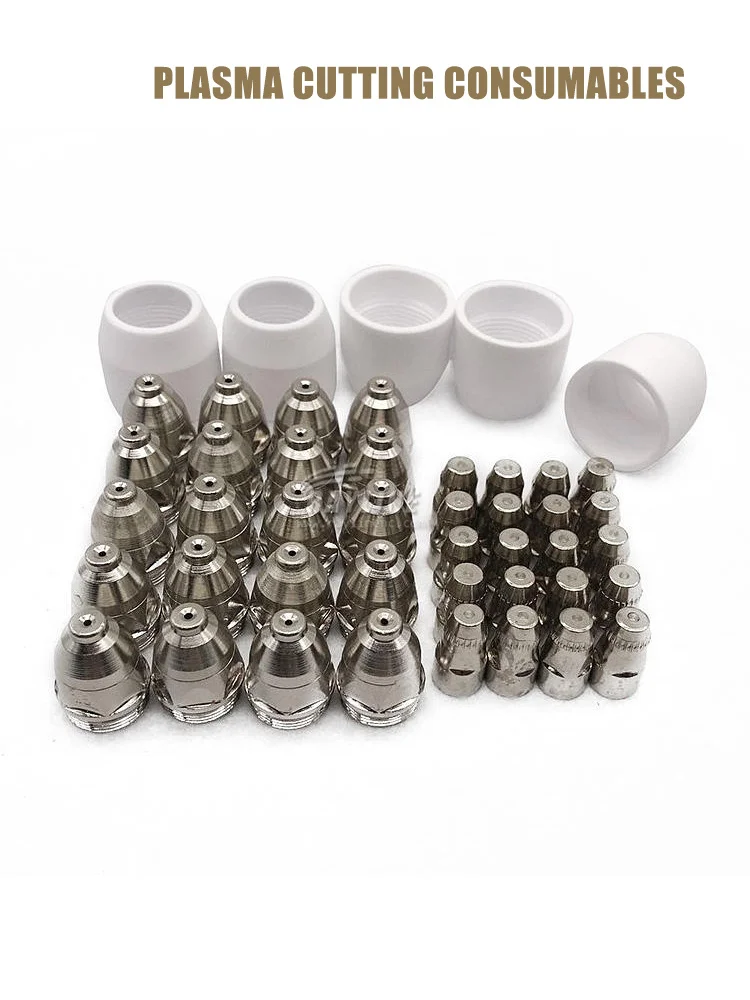 10pcs P80 Cutting Nozzles/ Electrode Tip Consumable Accessories For 60A 80A 100A 120A Inverter Plasma Cutter