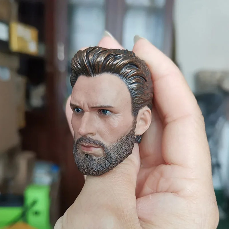 ZCTOYS T-05 1/6 군인 남성 헤드 조각품, 수염 남성 헤드 조각 모델, 12인치 군인 액션 피규어 바디 인형에 적합