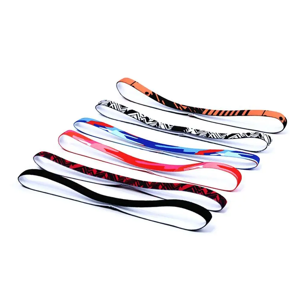 6 Stuks Sport Haarband Hardloop Hoofdband Zweet Anti-Slip Elastische Fiets Zweetband Hoofdbanden Voor Dames Heren Badminton Haar Grip