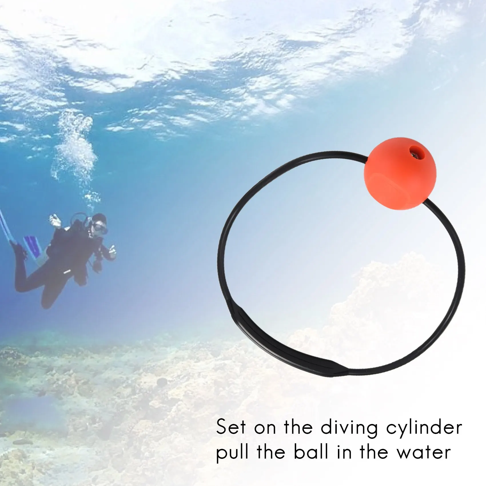 Keep Diving Scuba Diving Tank Knocker Impact Banger Ball Elastic Bead Percussion Ball Underwater Vocal Ball Louder Orange