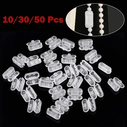 10/30/50 Pcs Roller Blind Pull Cord Connector Clips Plastic Curtain Chain Connector For Roman Vertical Curtain Beaded Chain Cord
