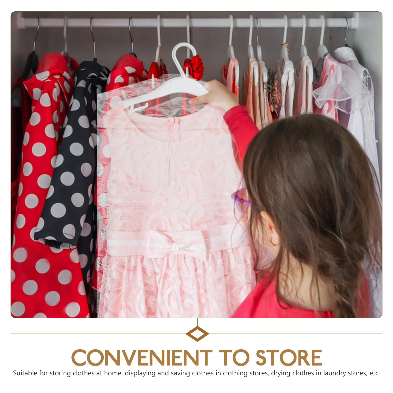 

60pcs Dust Cover For Clothes Transparent Plastic Garment Bags Clothing Storage Hanging Suit Covers Dry Cleaning Supplies