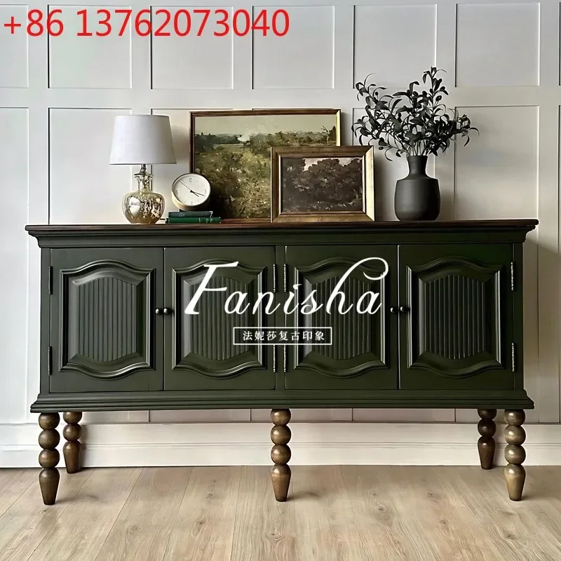 

Французский ретро-шкаф с дверцами, американский стиль, легкая роскошь, из массива дерева, для дома, гостиной, настенный декоративный шкаф