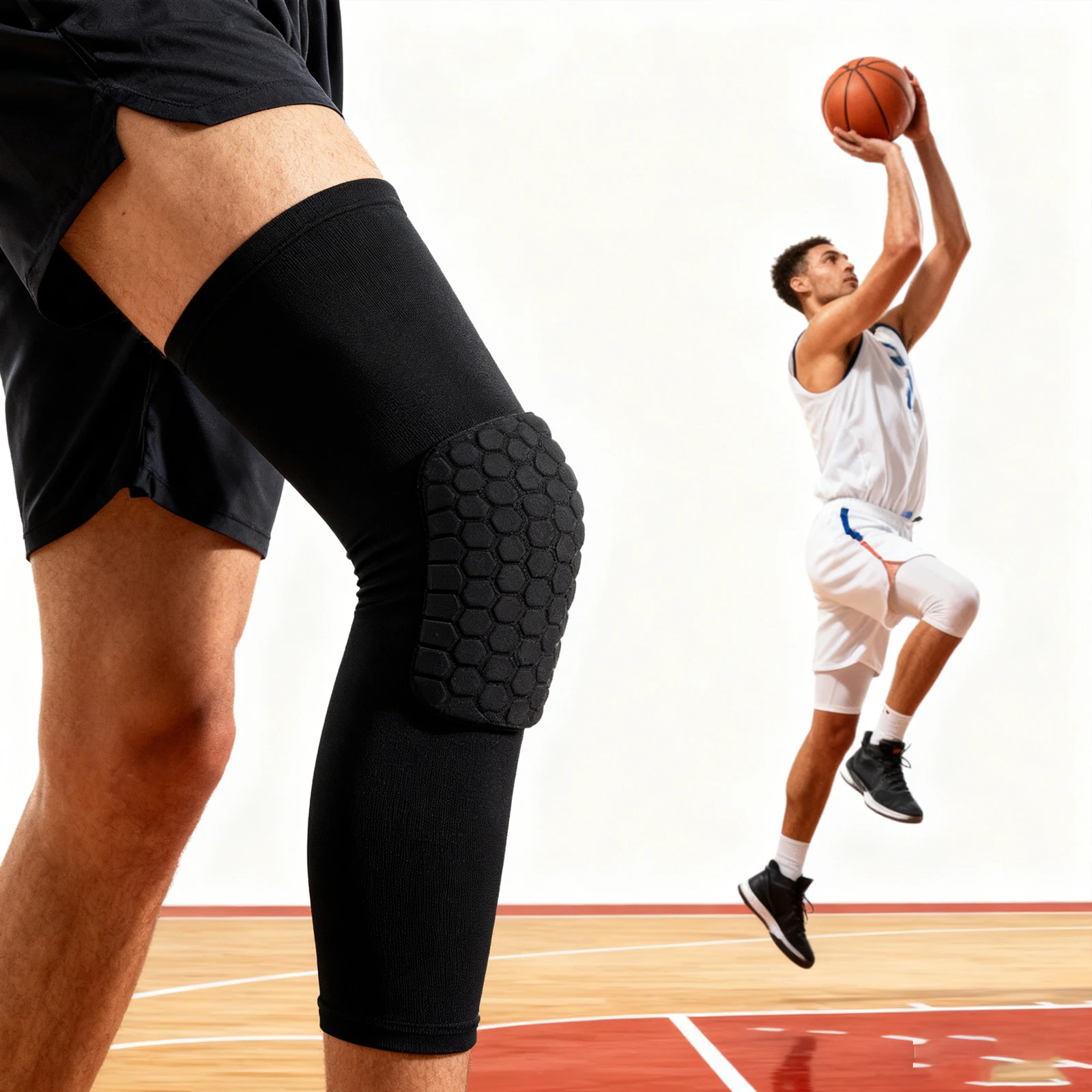 Kyncilor Knee Pads for Joints Sleeve Basketball Brace Elastic Kneepad Protective Gear Patella Foam Support Volleyball Support