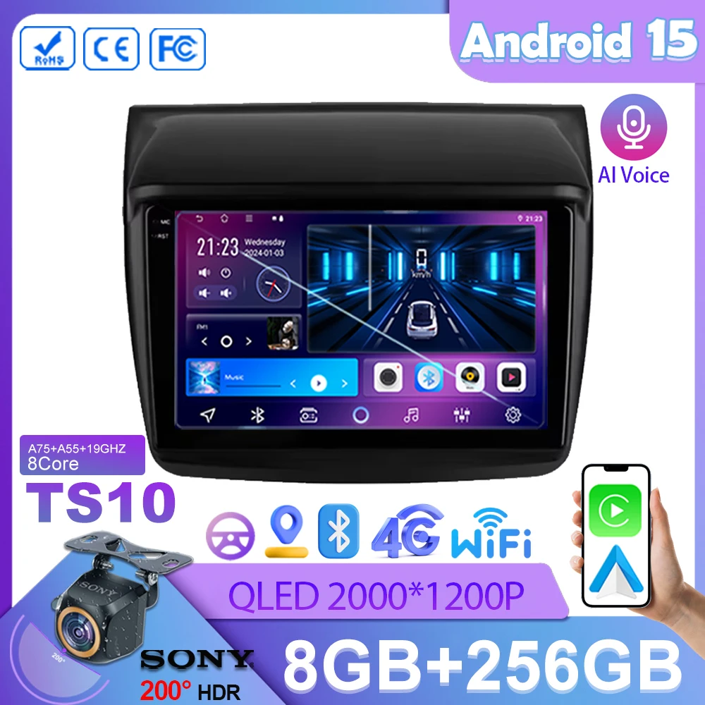 

Android15 car gps For Mitsubishi Pajero Sport 2 2008 - 2016 L200 Triton 2006 - 2014 Multimedia Video Player GPS CarPlay DVD WIFI