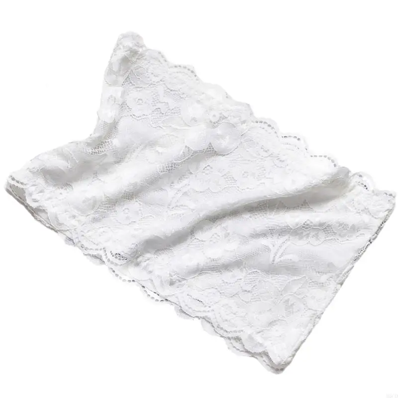 M6CD invisibile Tubo senza spalline Top Avvolgimento del torace Elastico in pizzo Bandeau senza spalline