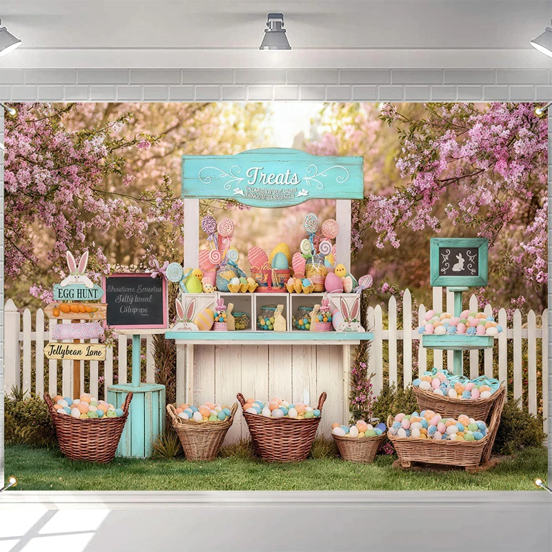 

LS Easter Carrots Markets Backdrops Kids Baby Photography Child Photocall Floral Eggs Garden Bunny Stores Spring Backgrounds