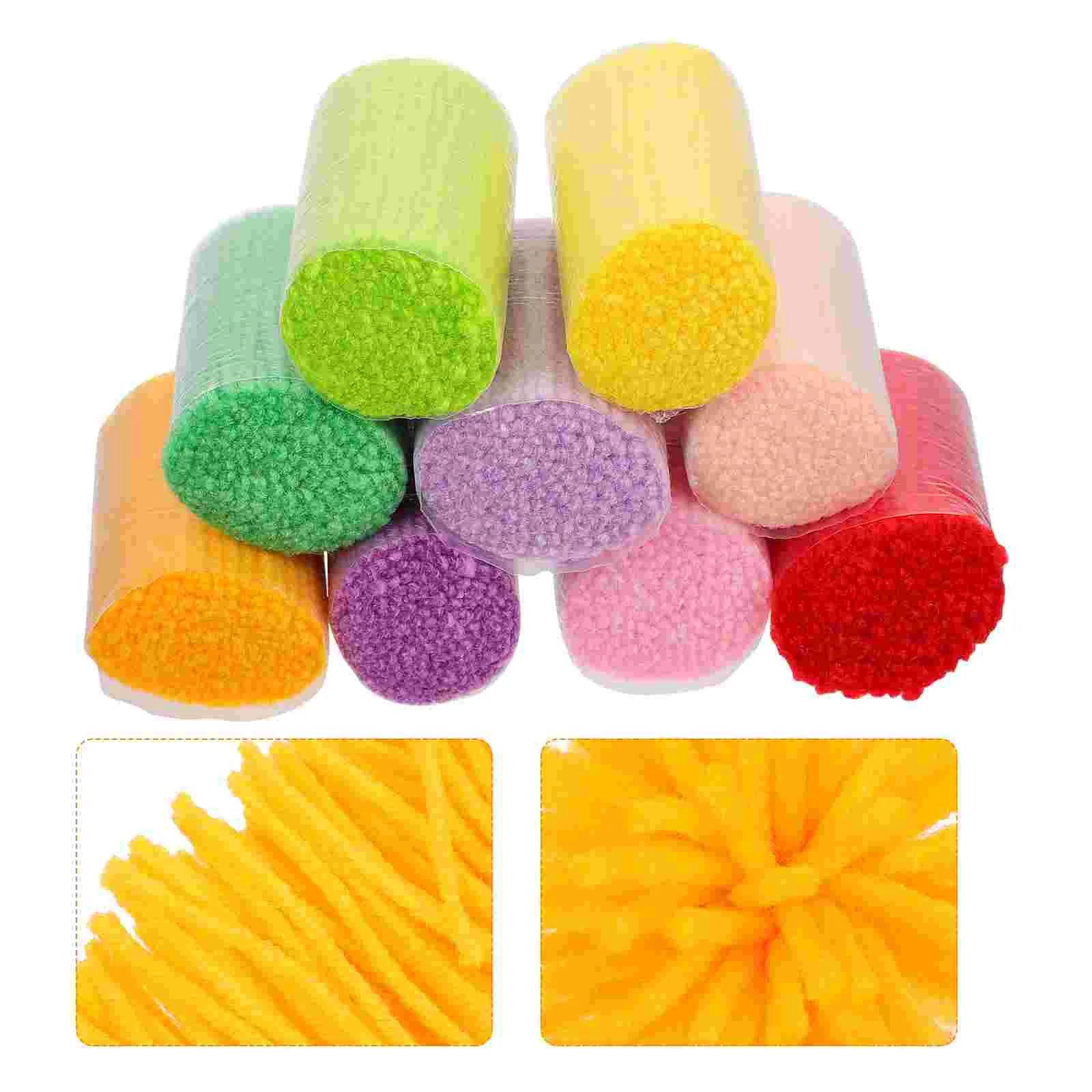 30 Pcs Segment Embroidery Yarn Pillowcases Crochet Wool Acrylic Juicy Latch Hook