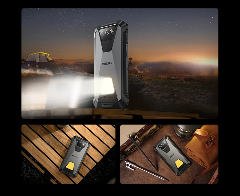 Rugged Smartphone PHILIPS S8325 IP68 Waterproof Android 16 Dual Sim 12(6+6)GB+256GB 10200mAh 6.745" 48MP NFC Camping Lamp Unlock