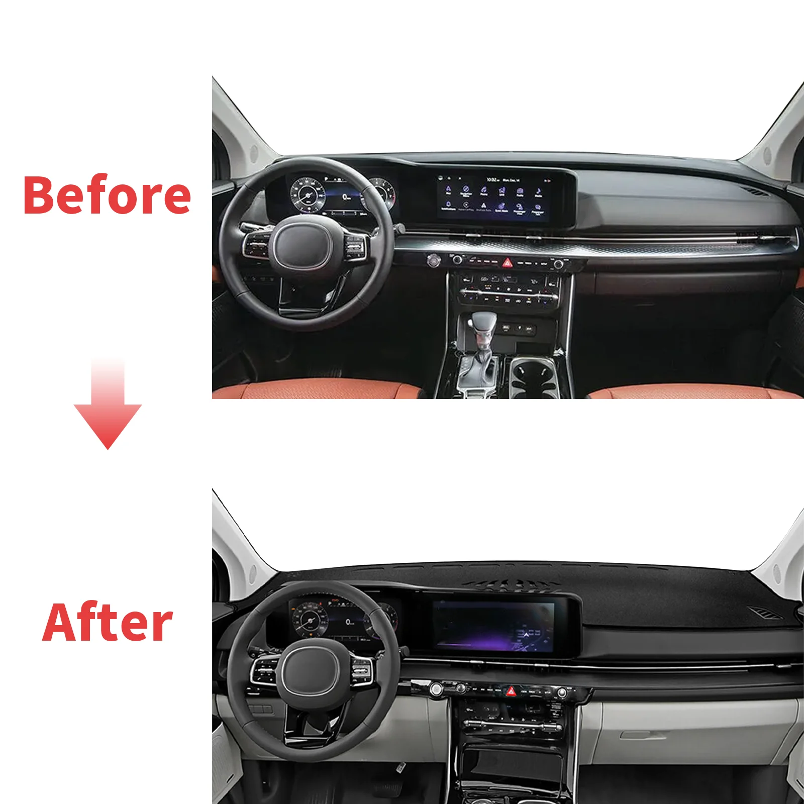 

for Kia Carnival KA4 2020-2023 2024 Special Customized Dashboard Cover Anti‑Glare Sunshade Pad Dash Mat Interior Accessories