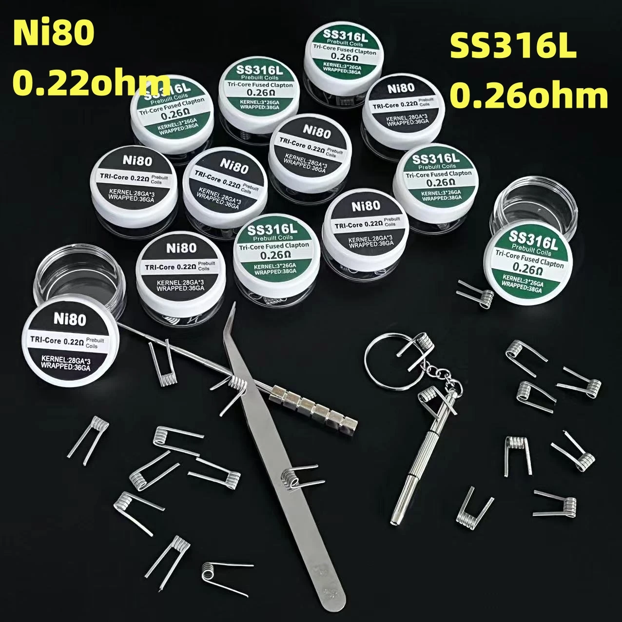 100/50/10PCS Resistance Wire inner Diameter 3.0mm 0.22 0.26ohm Heat Coil S316L Ni80 For D-L Replacement Auto Repair Tool Parts