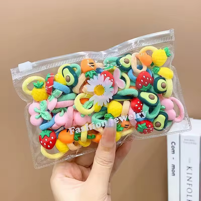 10/20Pcs/Set Cute Cartoon Rubber Elastic Hair Bands Girls Not Hurt Hair Small Scrunchie Kids Sweet Hair Ties Hair Accessories - Image 15