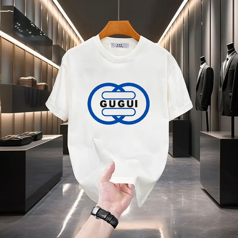 

2026 Summer New Round Collar Hundred Match Men Short Sleeve Plankton Handsome High Sense Fashion Half Sleeve T-shirt Male
