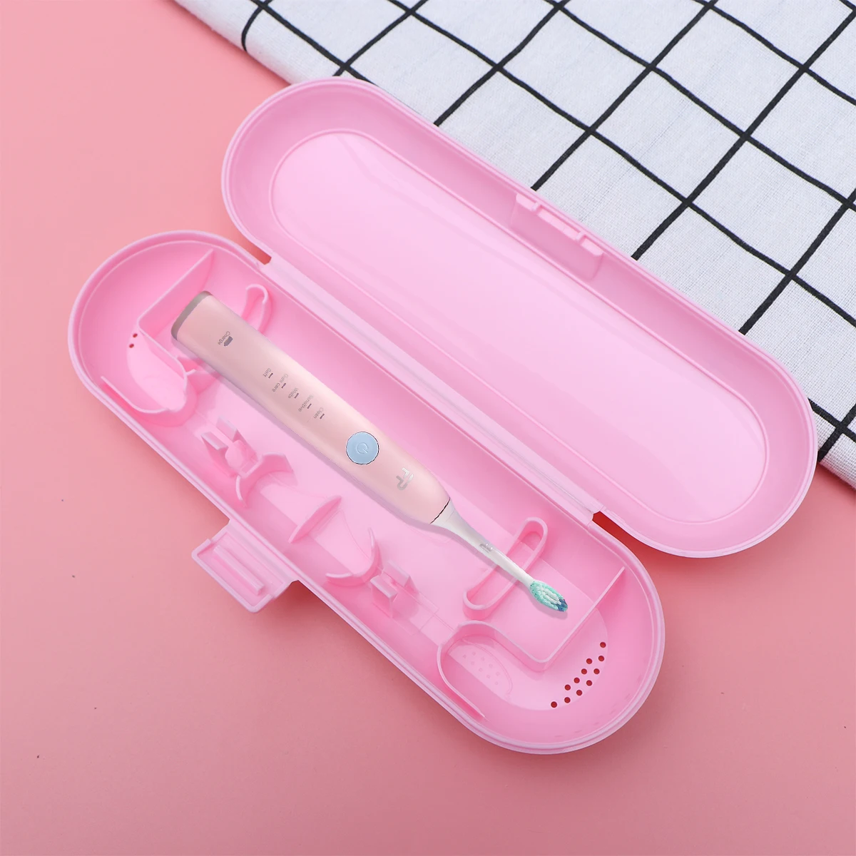 2Pcs Electric Toothbrush Case Compact Travel Storage Box Blue Pink Portable Holder for Outdoor Protection Toothbrush Case
