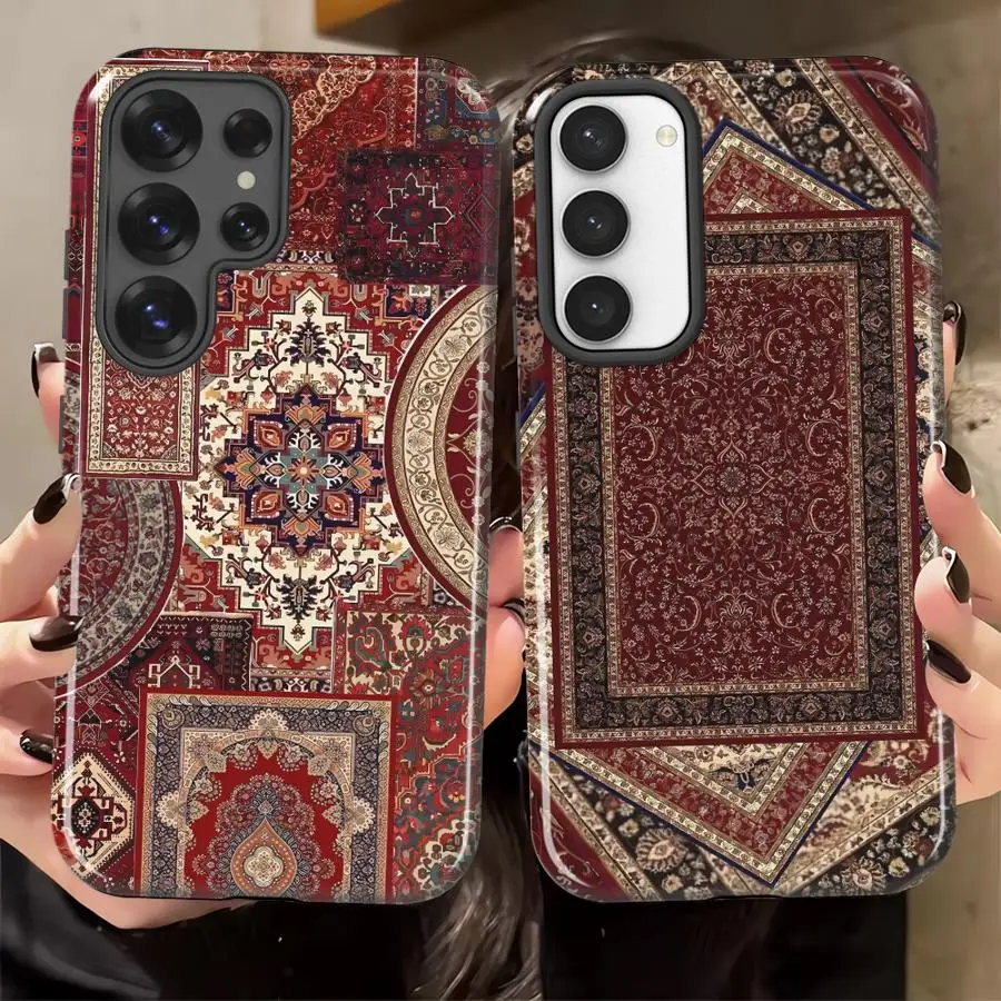 Carpet Art Painting Soft Cover Capa Phone Case for Samsung Galaxy S26 Ultra A26 S25Ultra S20 FE A16 S24 Ultra A56 S23 A36