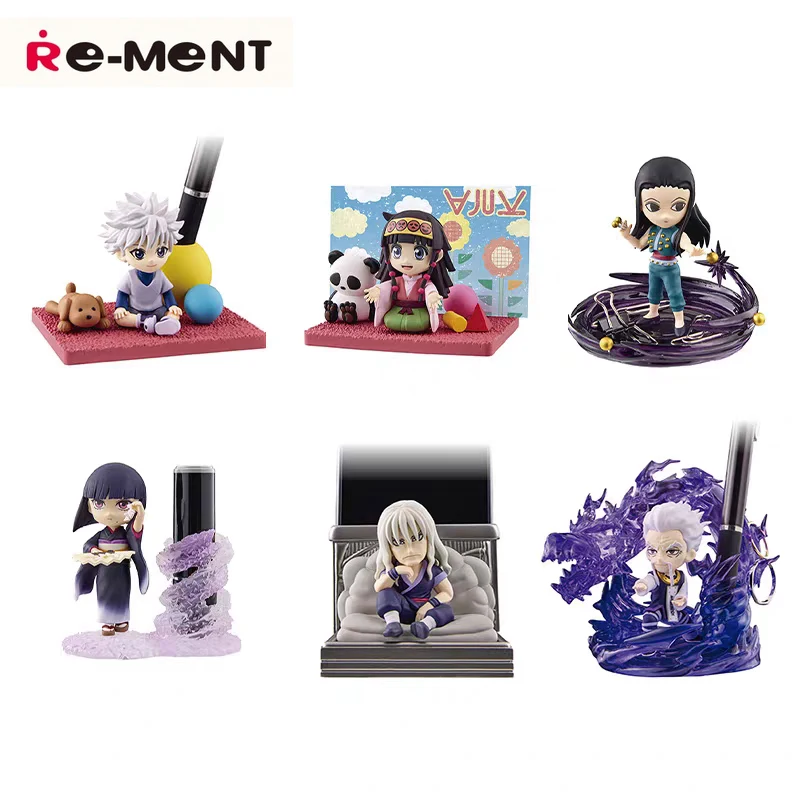 

Re-ment Original DesQ DESKTOP HUNTER* HUNTER 5 Killua Illumi Alluka Kalluto Zoldyck Anime Action Figures Toys For Kids Gift