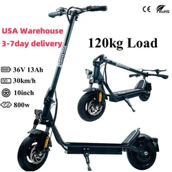 USA Adult 10inch Tubeless Tires 30km/h Speed 18.6mph 40KM Long Range 36V 13Ah 800W Electric Scooter Trottinettes Electriques