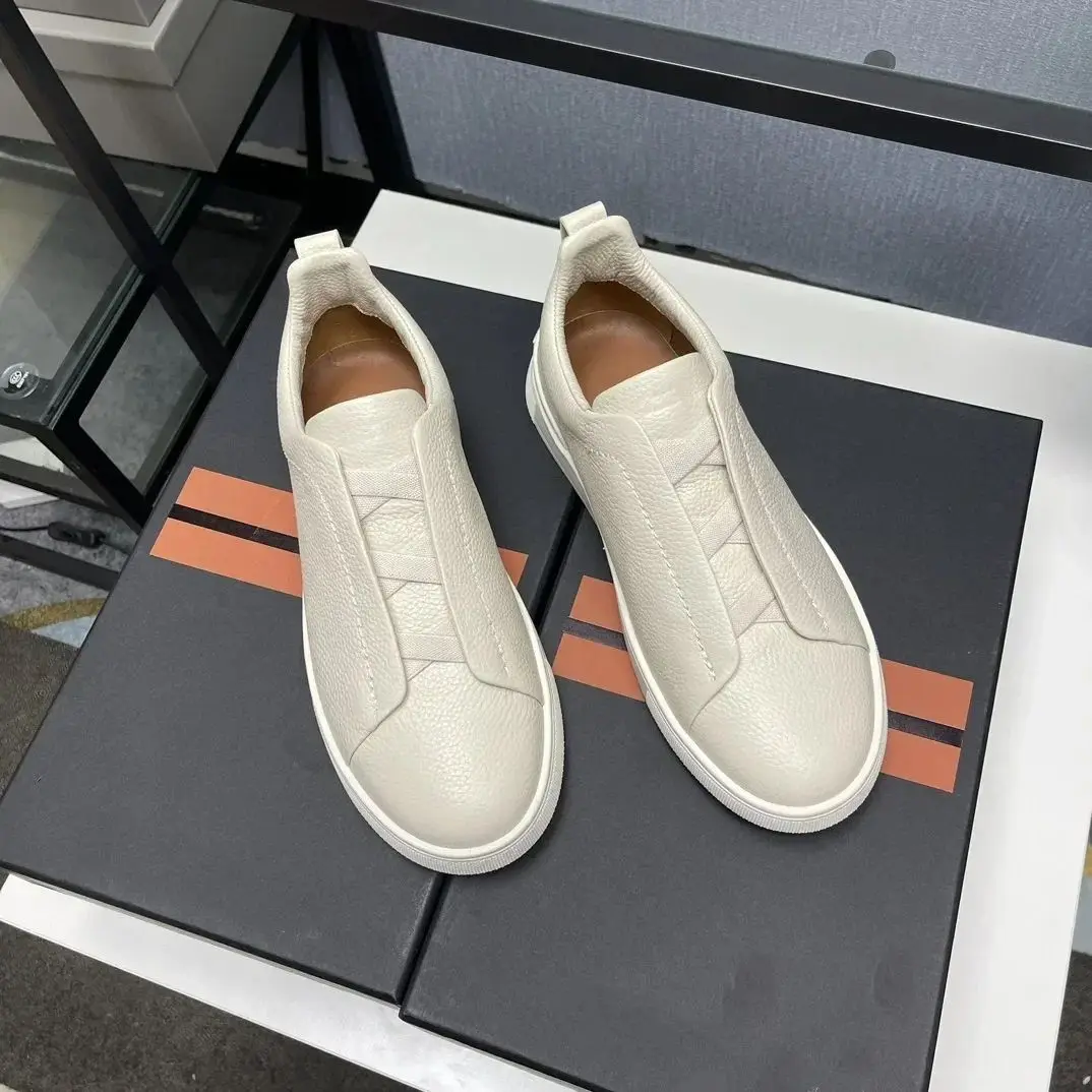 

Роскошные лоферы из натуральной кожи высокого качества Sli Casual oes с круглым носком и верхней частью из ПВХ, весенний сезон, модная мужская обувь