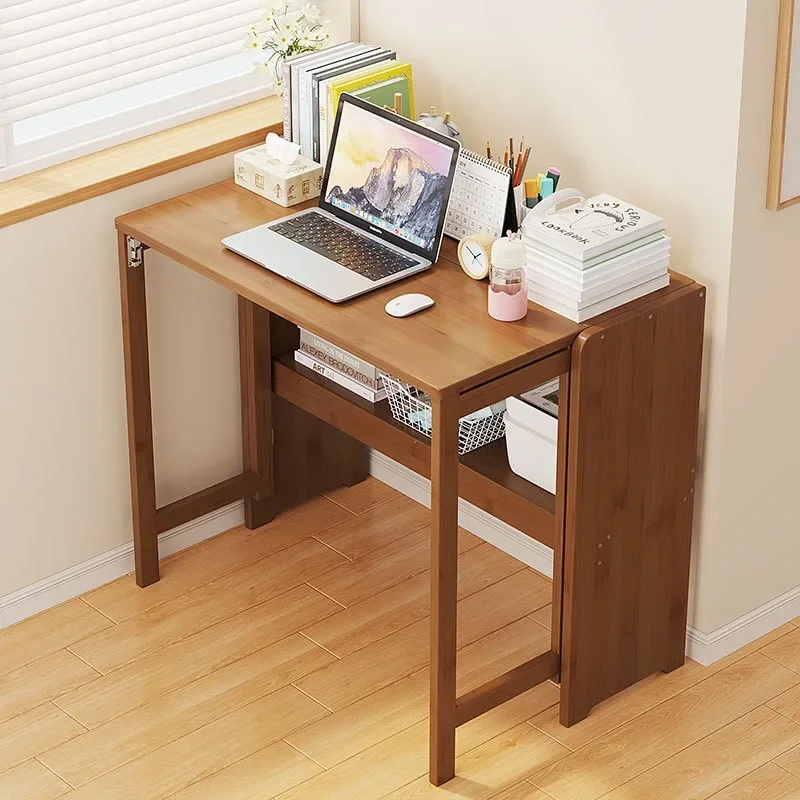 Folding Desk, 80/100/120cm Writing Computer Desk, Space Saving Foldable Table for Small Space Home Office, Study Table 접이식 책상