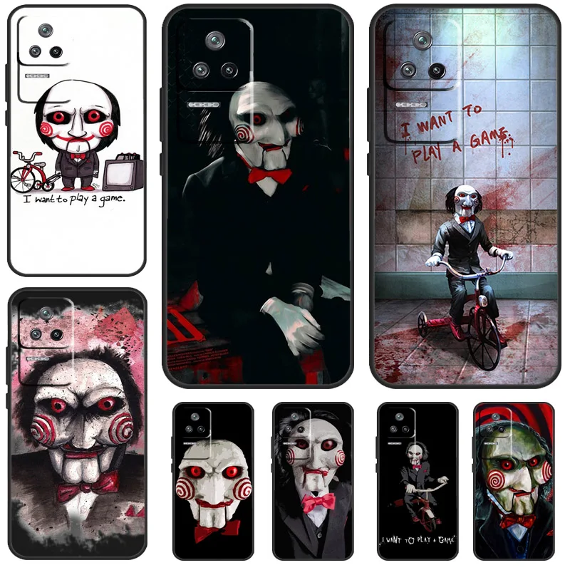 Saw Jigsaw Puppet Case For Xiaomi 13T 14 Pro 11T 12T 12 13 Lite POCO X6 X3 X4 X5 Pro F3 F5 M5s M6 Pro Cover