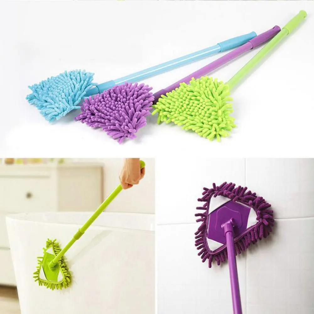 Triangle Mop 180° Adjustable Retractable Household Cleaning Lazy Mop Hand Wash Flat Mop Ceiling Floor Bathroom Cleaning Mop  ﻿