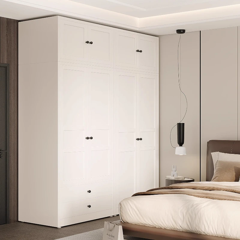 

White European Wardrobe Aesthetic Dresses Bedroom Storage Wardrobe Drawers Cabinets Schlafzimmer Schrank House Accessories