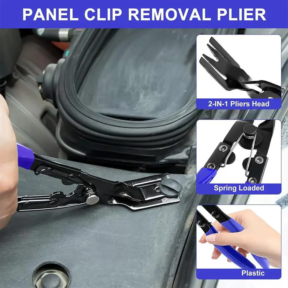 3 pezzi Set di strumenti per rimozione rivestimento automatico Kit di strumenti per leva per auto Pannello per auto Porta Strumenti di rivestimento audio Clip per paraurti Estrattore Fermo Accessorio di fissaggio