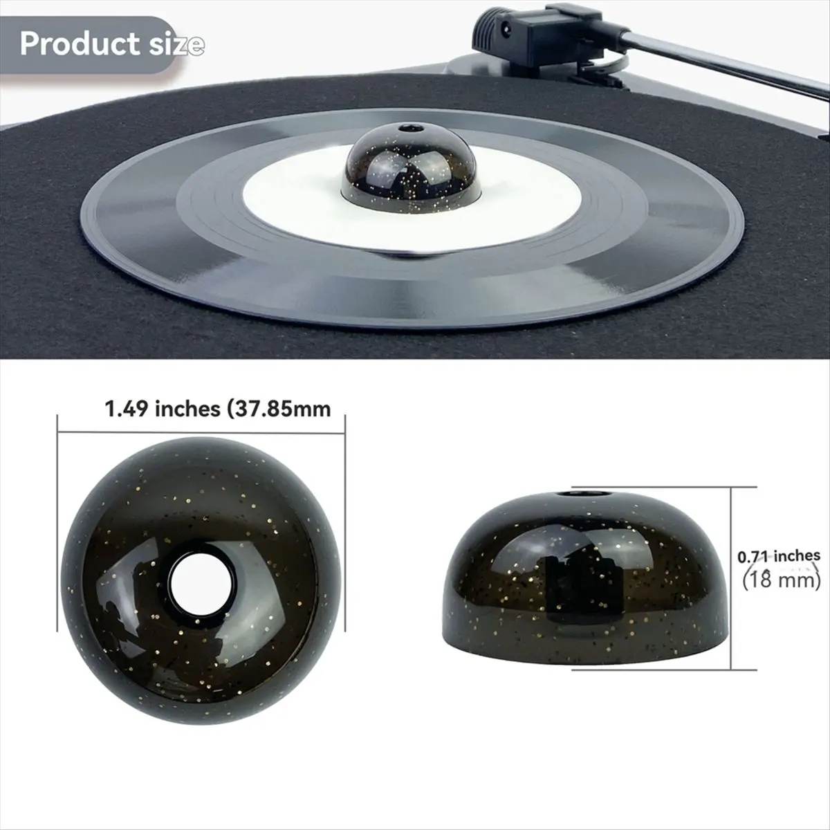ABST LP45 RPM Turntable Adapter Turntable Phonograph Audio Conversion Base for 7 Inch EP Record Vinyl Gramophone Black view 3