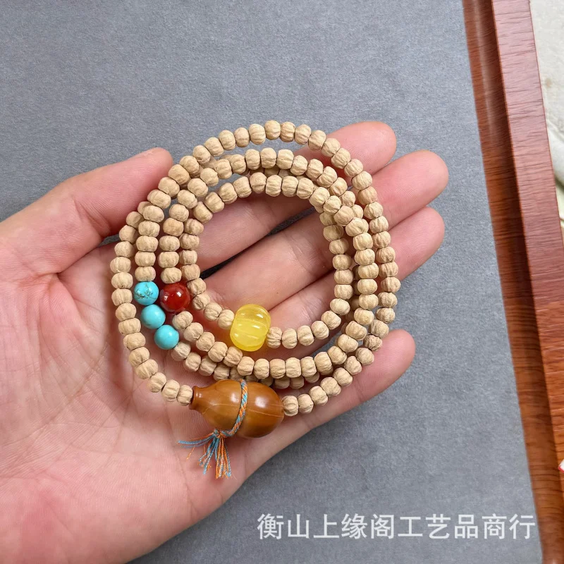 108 Beads of Bracelet Deep Pit Palo Santo Seed Hot Vibration Ghost Face Necklace Turquoise Accessories Buddhist