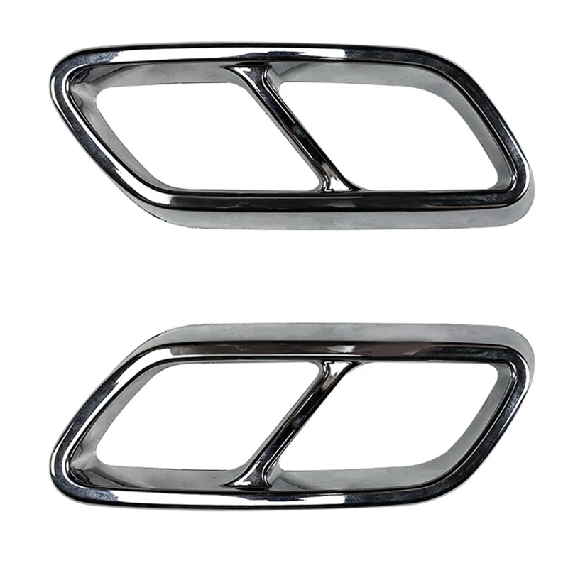 AU63-غطاء ماسورة العادم غطاء ماسورة عادم السيارة لمرسيدس بنز C-Class W206 C200 C260 C300 2022 + فضي