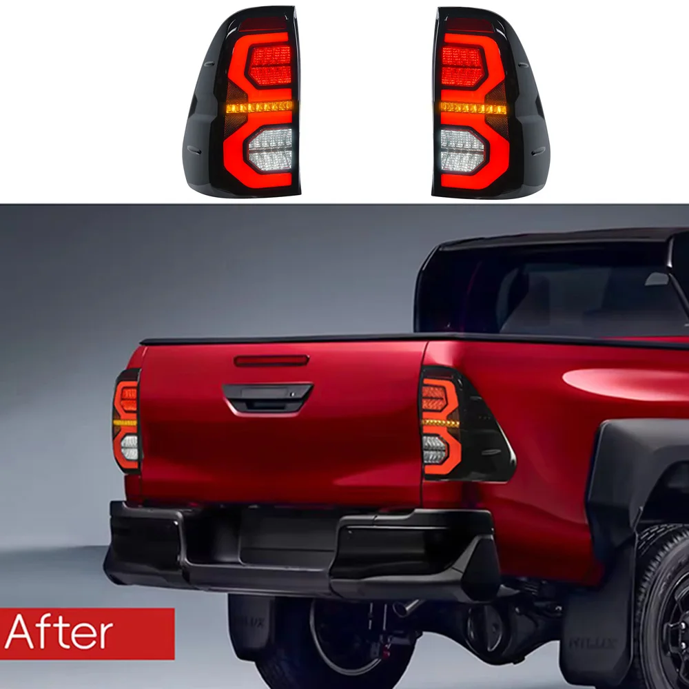 

Модифицированный светодиодный задний фонарь в сборе, задний фонарь для Toyota Hilux 2016-2023 Revo Rocco, задний фонарь, стоп-сигнал, стоп-сигнал, фонари заднего хода