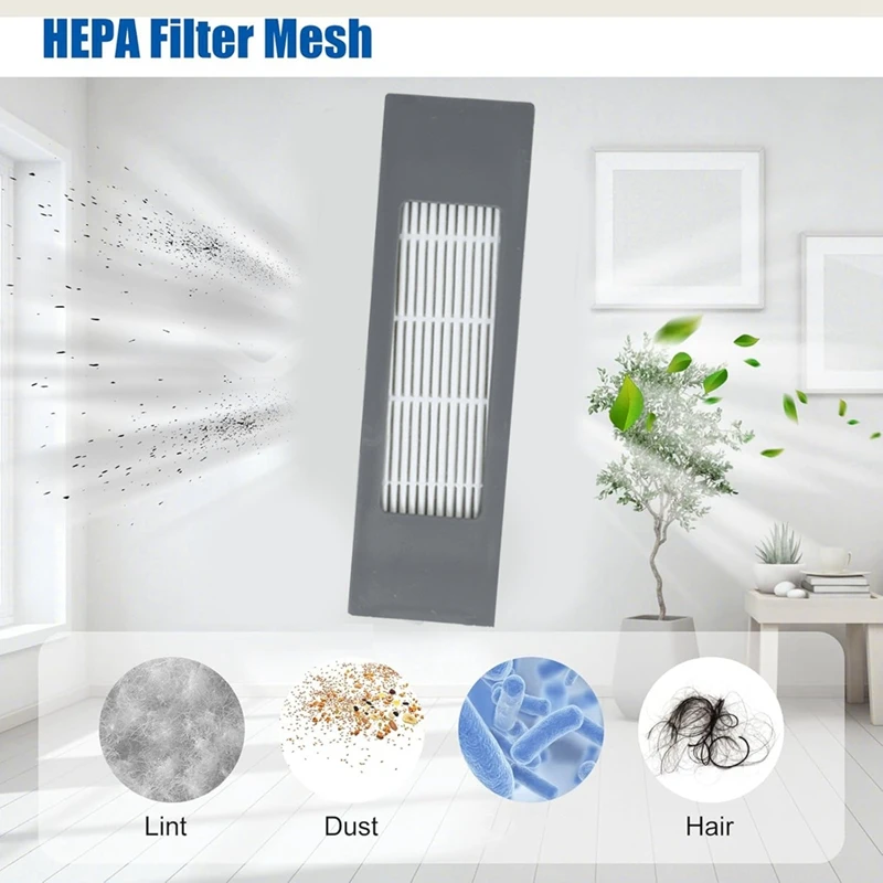 6 шт. набор вакуумных HEPA-фильтров для Ecovacs Deebot T8 T9, аксессуары для пылесоса, запасные части