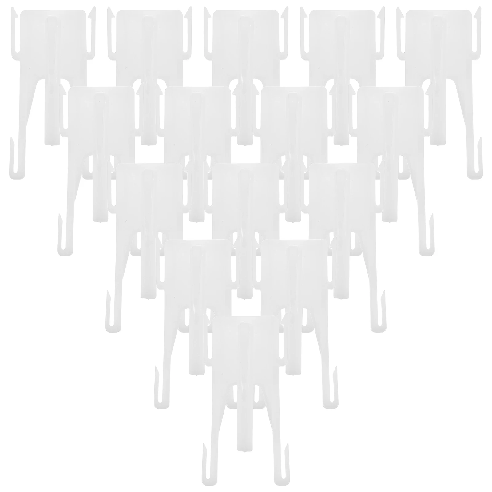 Crochets de rideaux, 20 pièces, goupille à rouleau pour rideaux, quincaillerie murale en plastique, cintres coulissants robustes réglables
