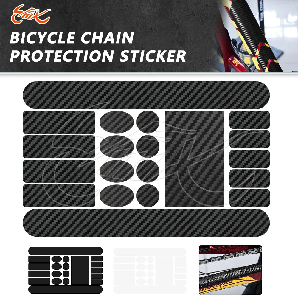 

Frame Chain Protective Stickers MTB Road Bicycle Anti-scratch Frame Protective Film Chain Guard Protector Stickers