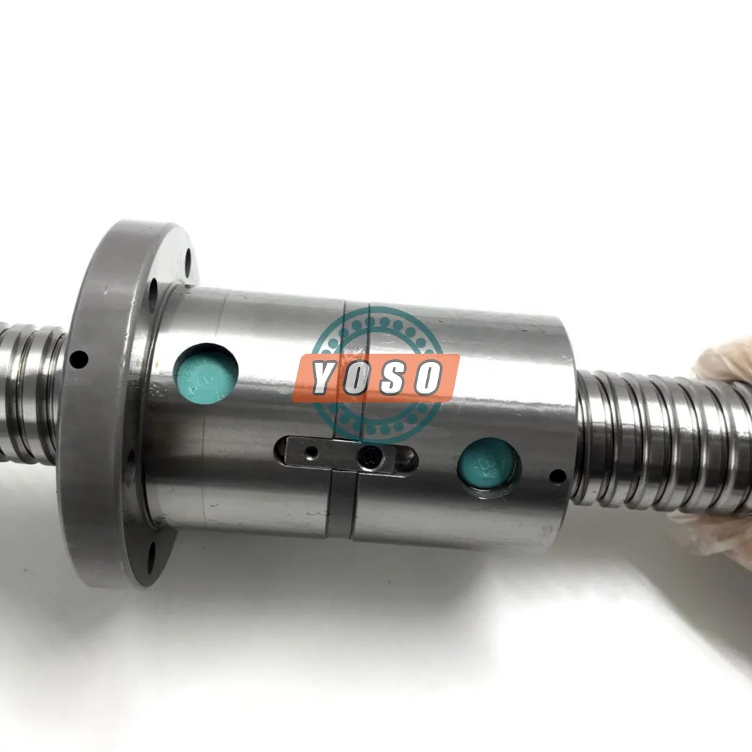 50mm Double Nut Ballscrew CNC Linear Motion Ball Screw 1000mm with Customized Bearing DFU5010-4 DFU5020-4