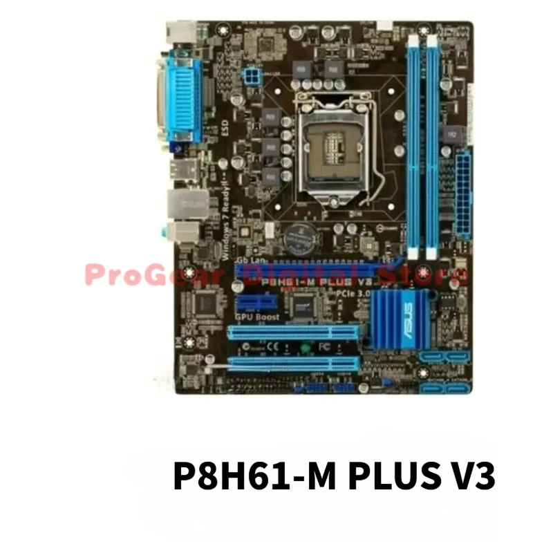 placa-base-usada-para-asus-p8h61-m-plus-v3-lga1155-intel-h61-matx-ddr3-con-lpt-com-pci