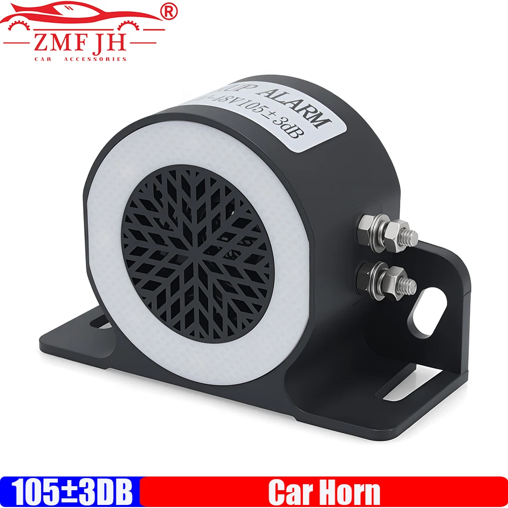 

ZMFJH 12V-48V 105±3DB Decibel Backup Siren Beeper Buzzer Sound Siren Horn Warning Alarm For Vehicle Reversing Reminder Car Horn