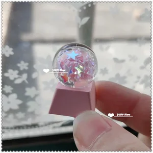 KeyCaps dibujos animados hechos a mano Regalo de niña Rosa Pink OEM Esc Keys for Game Mecánica Personalidad Artisan Keycap 8 mejores ventas mi keycap de melodía - №6