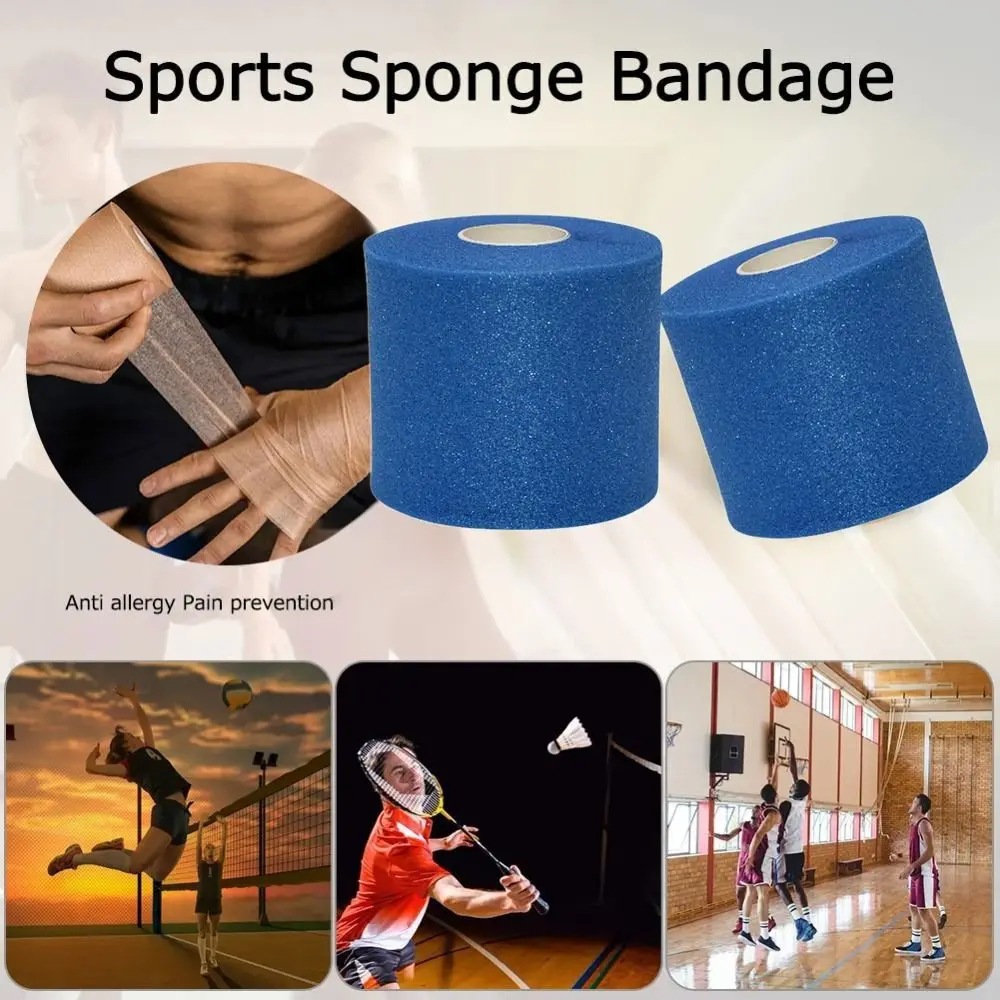 PU Foam Elbow Pads Bandage Anti-slip Membrane Overgrip Tape Elastic Sweat-absorbing Badminton Racket Grips Tape Sports Supplies